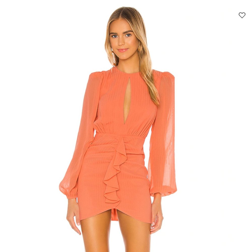 NWT Revolve NBD Coral Arijana Mini Dress Size S